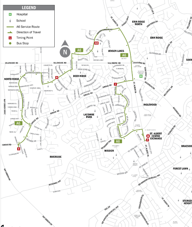 Route A6 Map