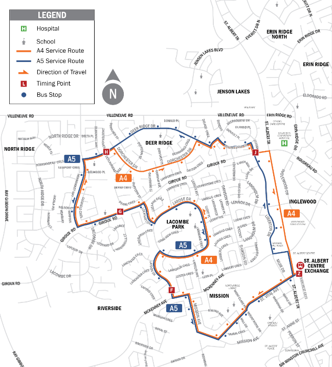 Route A5 Map
