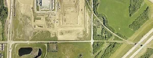 Aerial view of proposed boundary adjustment area