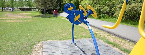 Exercise equipment at Lions Park