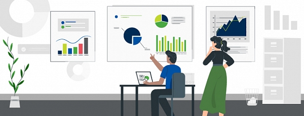 People analyzing graphs and charts