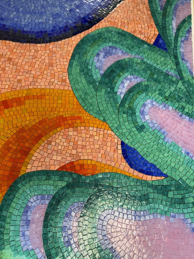 Close up look at the Element Park Mosaic Project