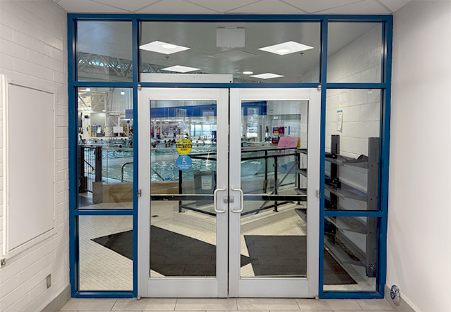 Fountain Park leisure pool doors