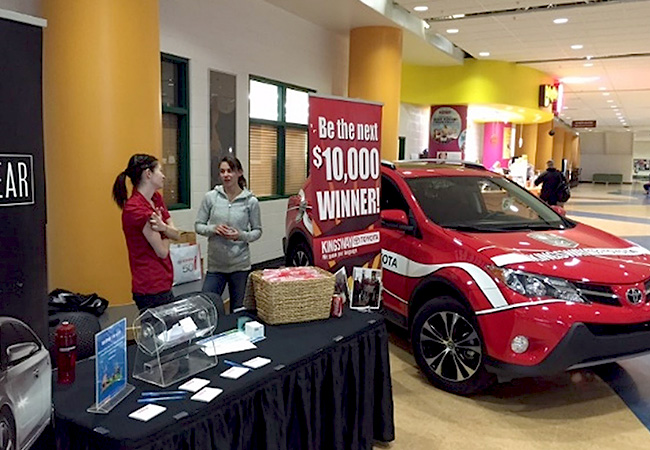 Vehicle inside Servus Place