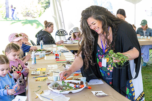 Children doing art projects