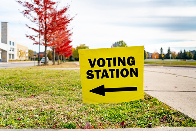 Voting Station Sign