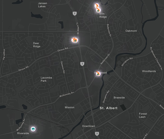 interactive Trick-or-Treating Map