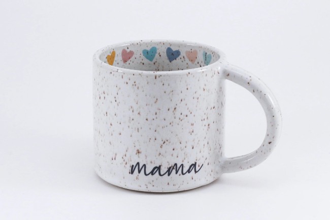 handmade pottery mug with mama