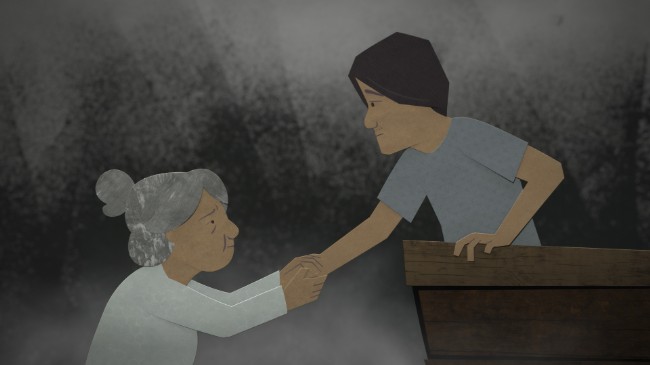 two people holding hands