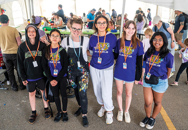 Six Children's Festival volunteers