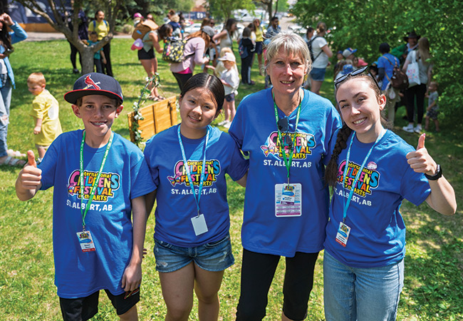 Four Children's Festival volunteers