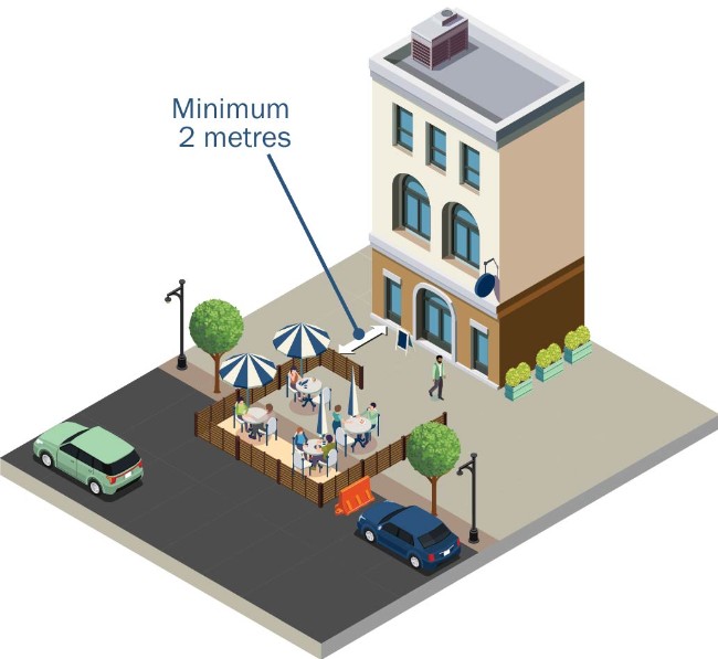 Parking Lane Patio illustration