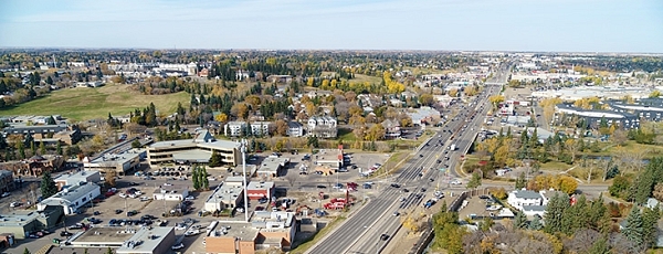 Aerial view of St. Albert Trail