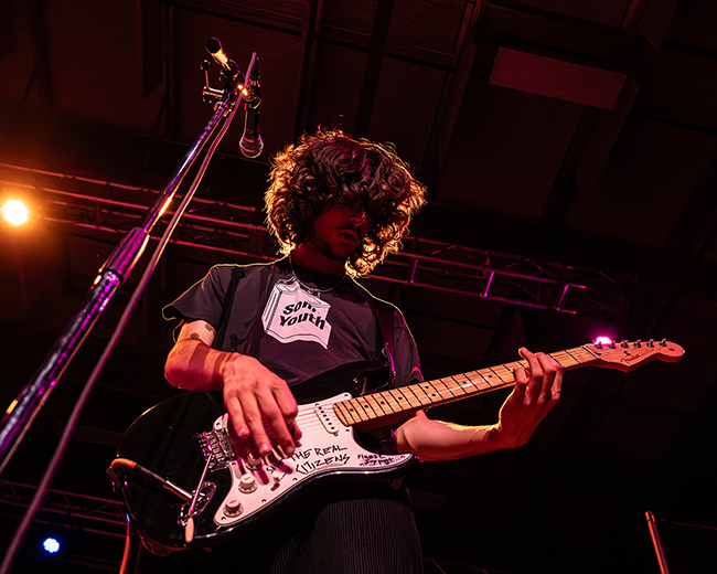 Musician performing on stage