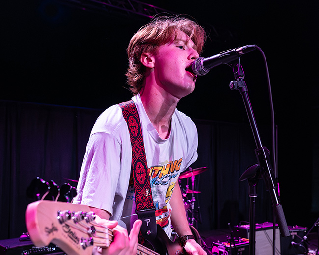 Musician performing on stage