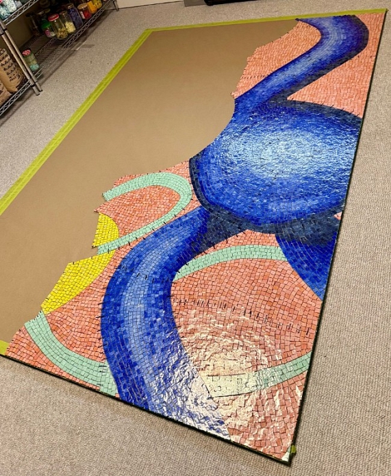 Mosaic tile in progress for Element Park