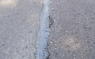 A filled crack