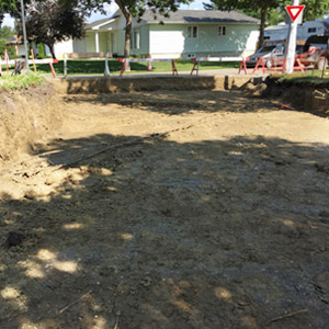 An old road fully excavated