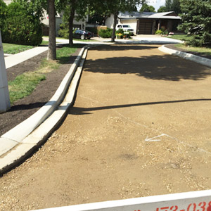 New curbing installed
