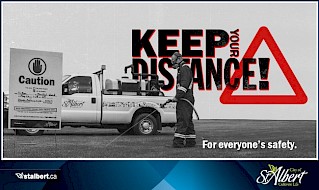 Staff working near vehicle